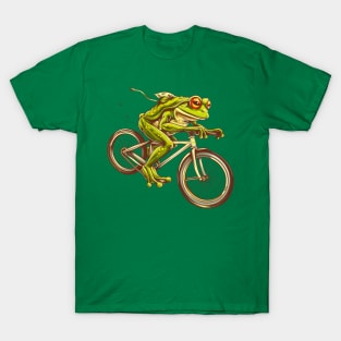 Funny Frog On A Bike T-Shirt